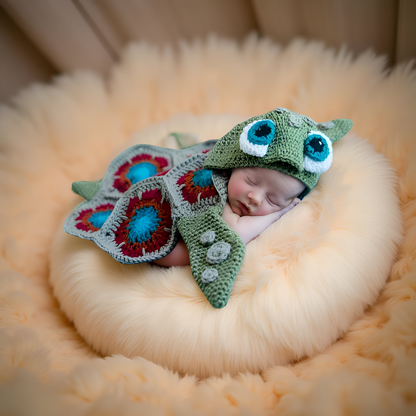 Hooded Sea Turtle Blanket Crochet Pattern