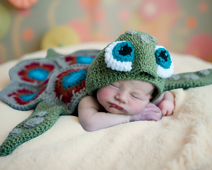 Hooded Sea Turtle Blanket Crochet Pattern