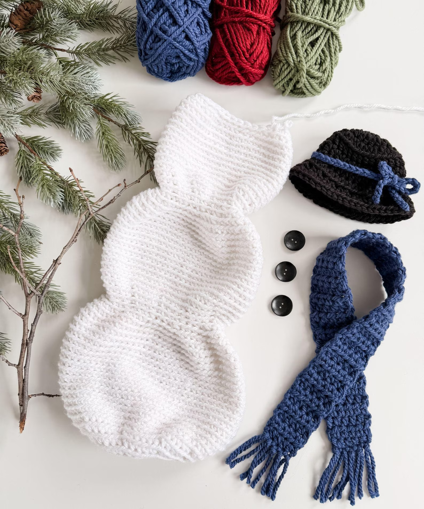 Jumbo Amigurumi Snowman Crochet Pattern