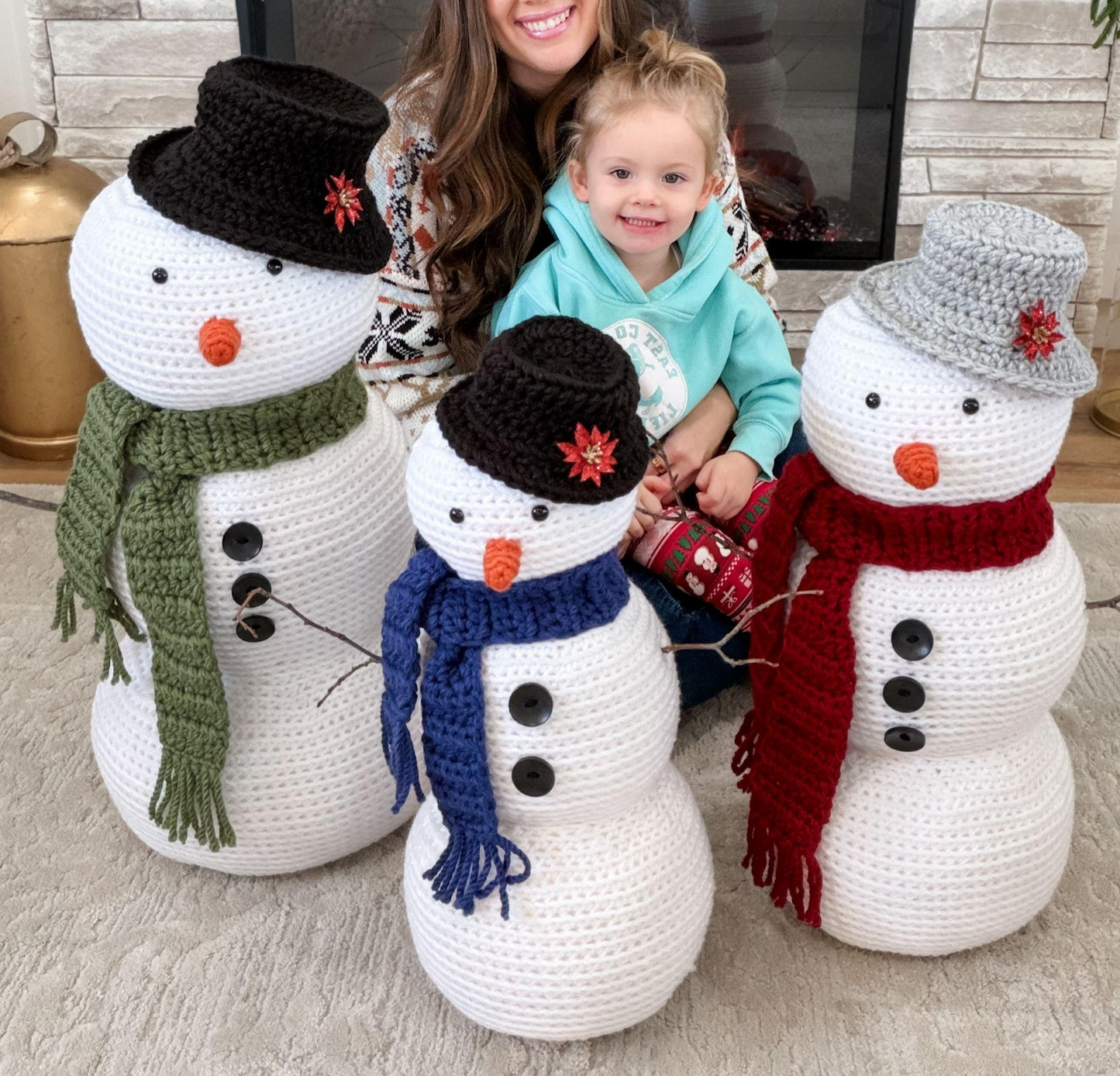 Jumbo Amigurumi Snowman Crochet Pattern