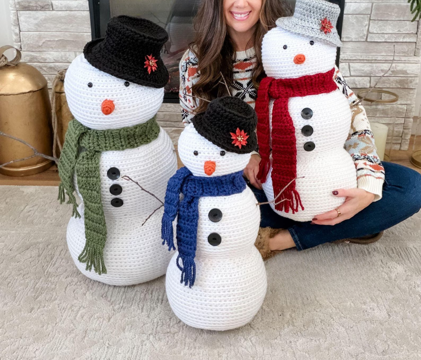 Jumbo Amigurumi Snowman Crochet Pattern