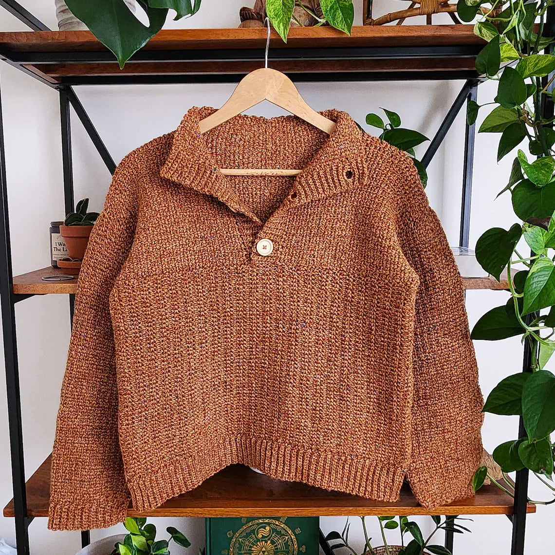 Jasper Button-Up Crochet Pullover Pattern