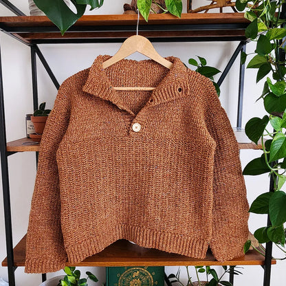 Jasper Button-Up Crochet Pullover Pattern