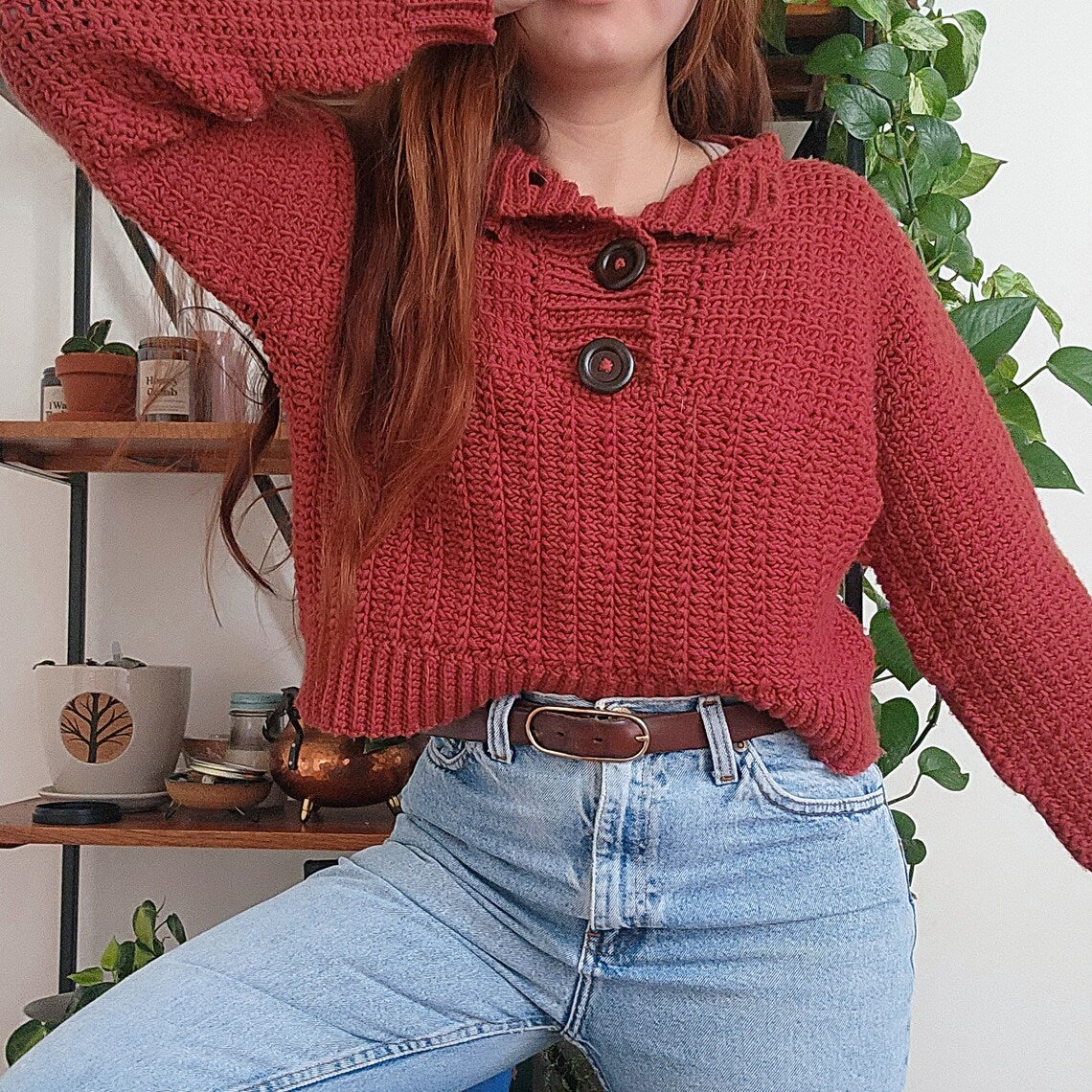 Jasper Button-Up Crochet Pullover Pattern