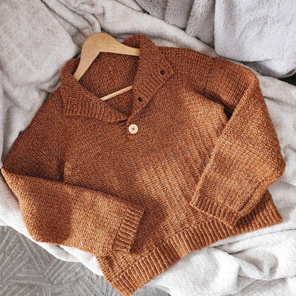 Jasper Button-Up Crochet Pullover Pattern