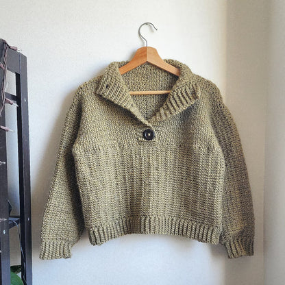 Jasper Button-Up Crochet Pullover Pattern