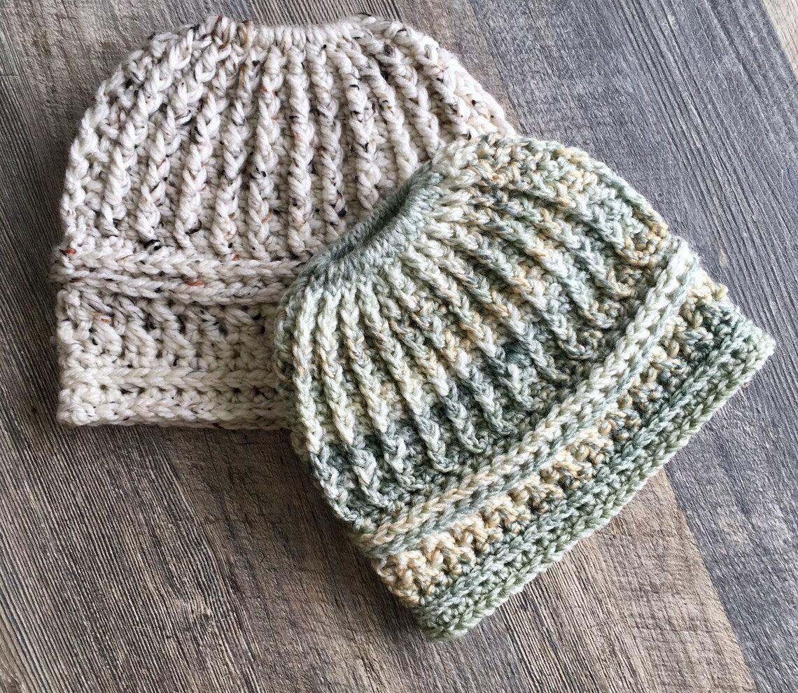 Kelsey Messy Bun Hat crochet pattern
