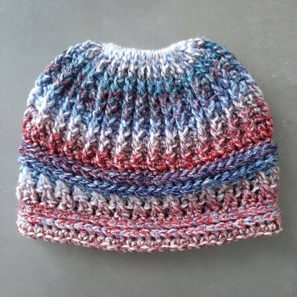 Kelsey Messy Bun Hat crochet pattern