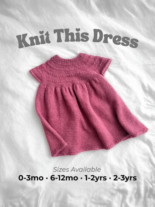 Top-Down Baby Dress Knitting Pattern