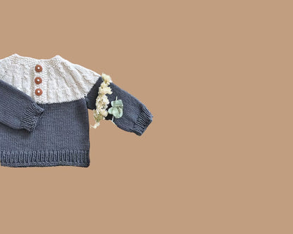 Beja Baby Sweater Knitting Pattern