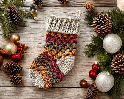 Mini Boho Stocking Crochet Pattern
