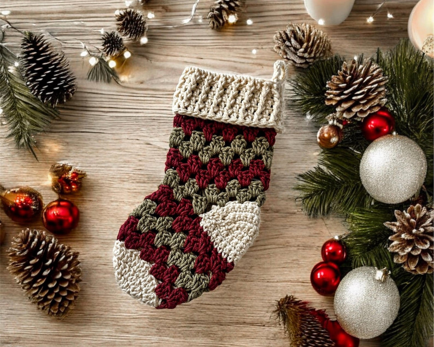 Mini Boho Stocking Crochet Pattern