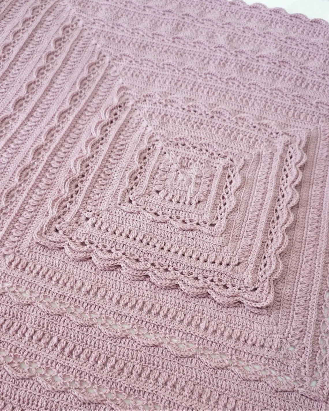 Multiple Sizes Baby Throw Crochet Pattern