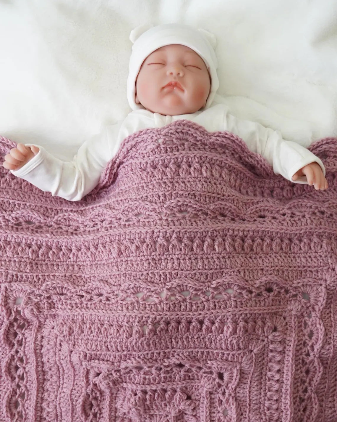 Multiple Sizes Baby Throw Crochet Pattern