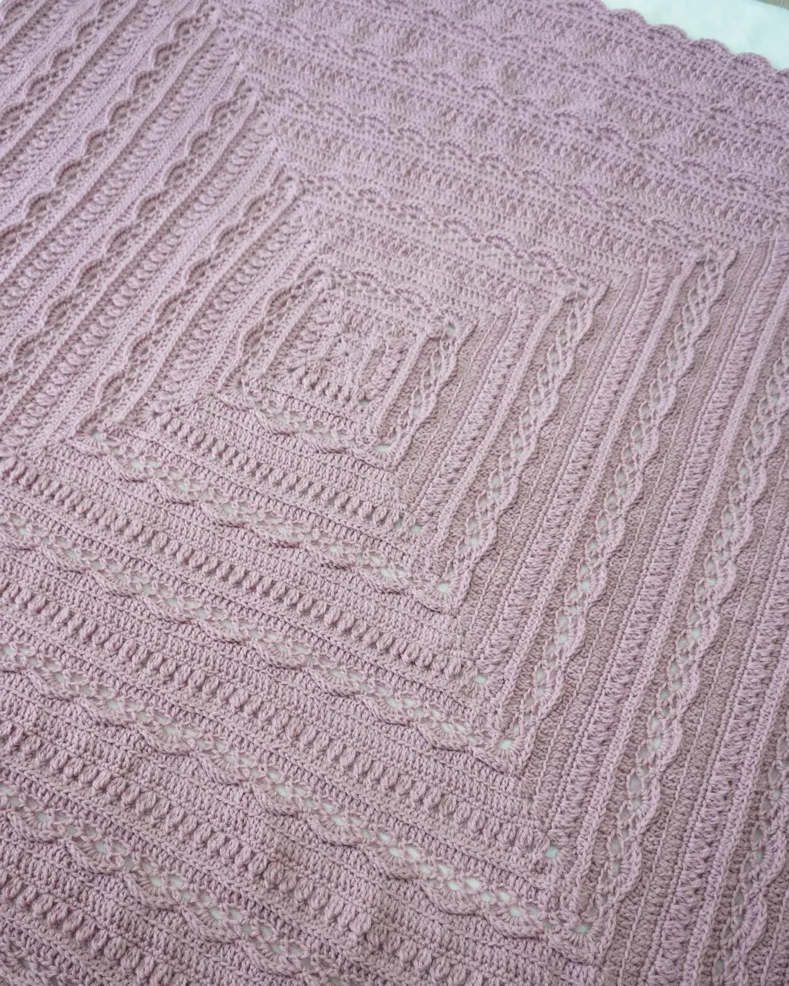 Multiple Sizes Baby Throw Crochet Pattern