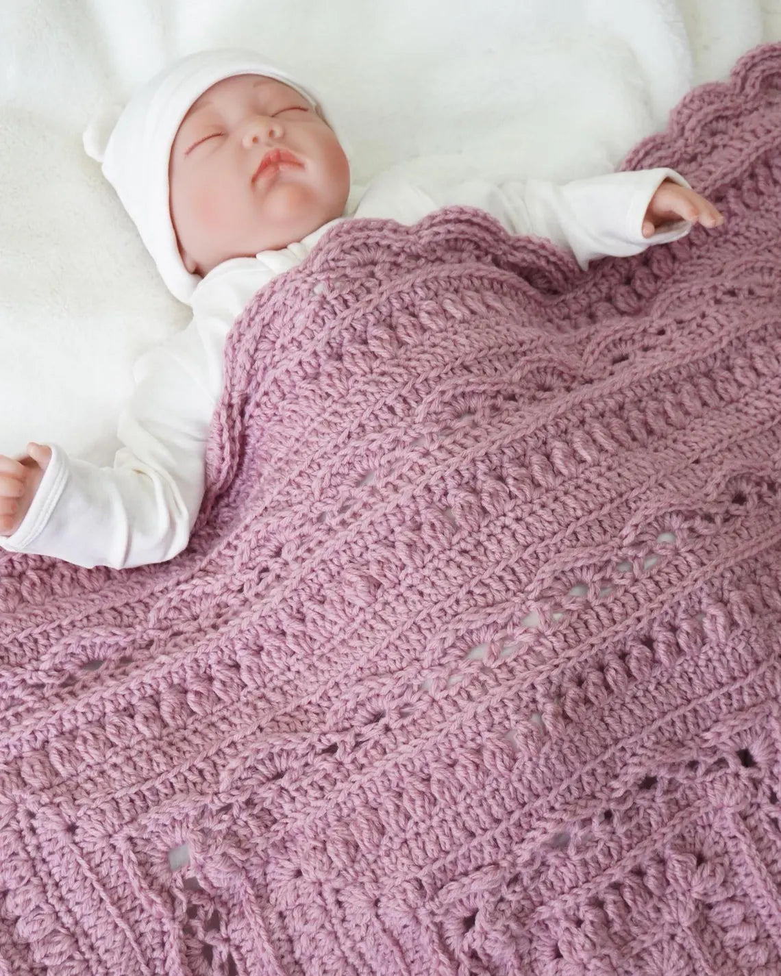 Multiple Sizes Baby Throw Crochet Pattern
