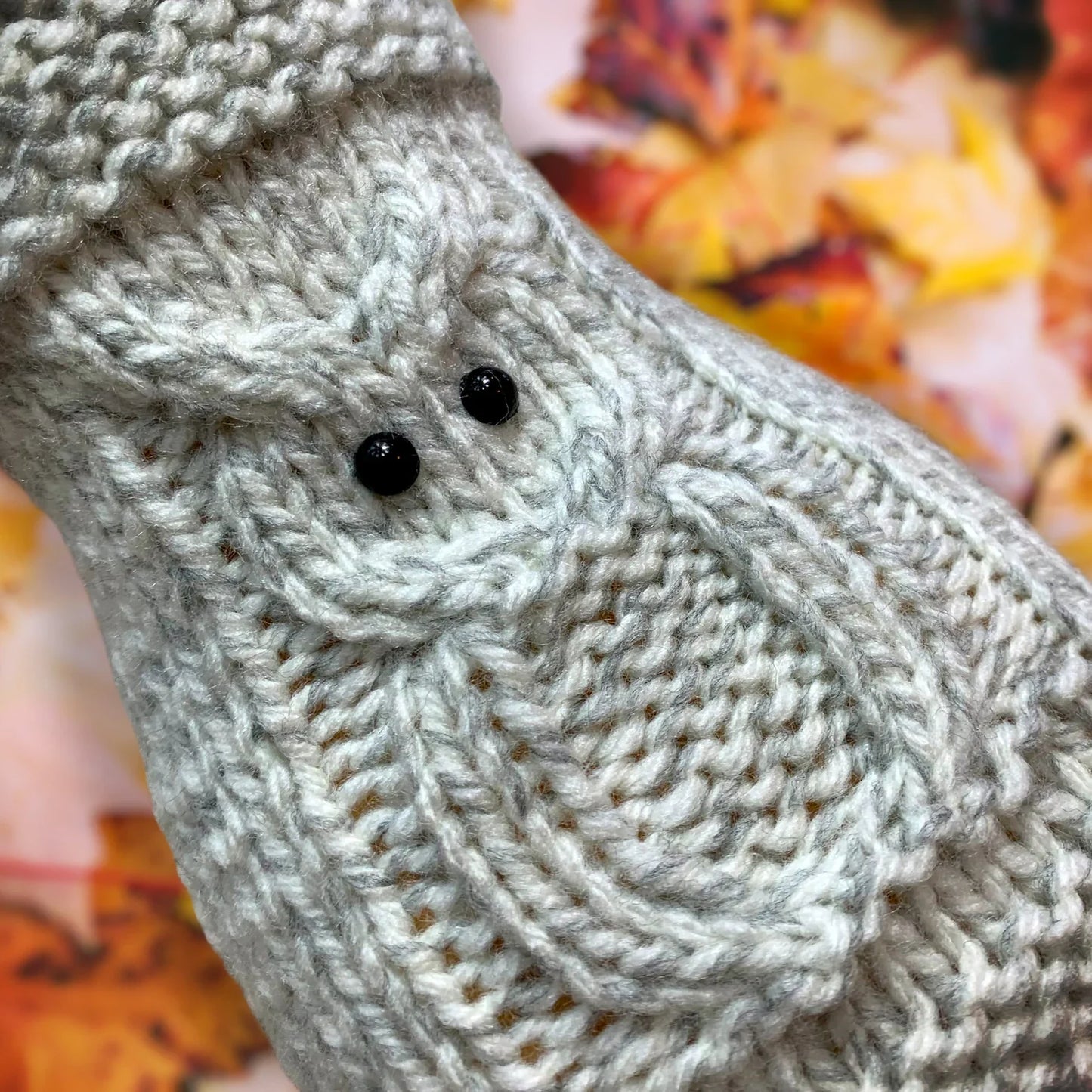 Owl Fingerless Gloves Knitting Pattern