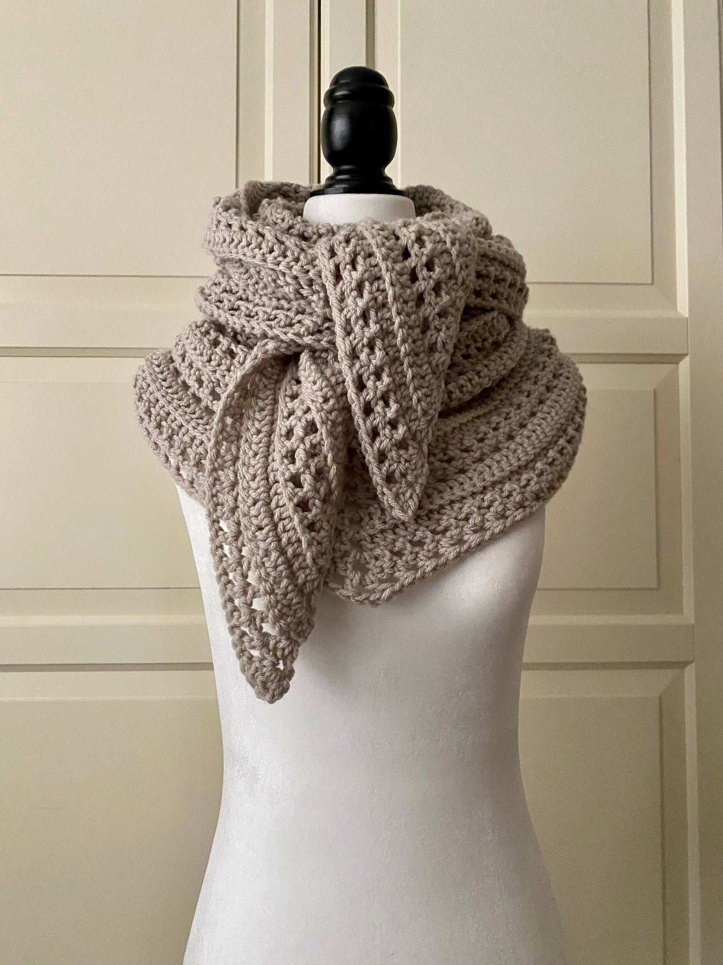 Prayer Triangle Shawl Crochet Pattern