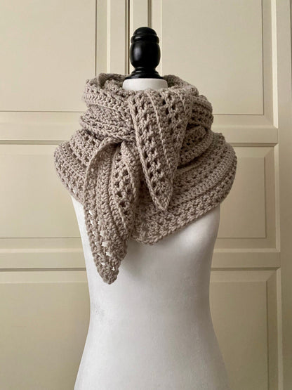 Prayer Triangle Shawl Crochet Pattern