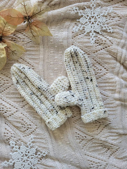 Ribbed Crochet Mittens Pattern