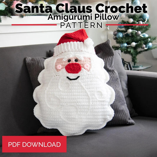 Santa Claus Pillow Crochet Pattern