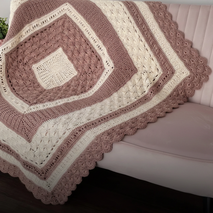 Shell and Lace Crochet Throw Pattern