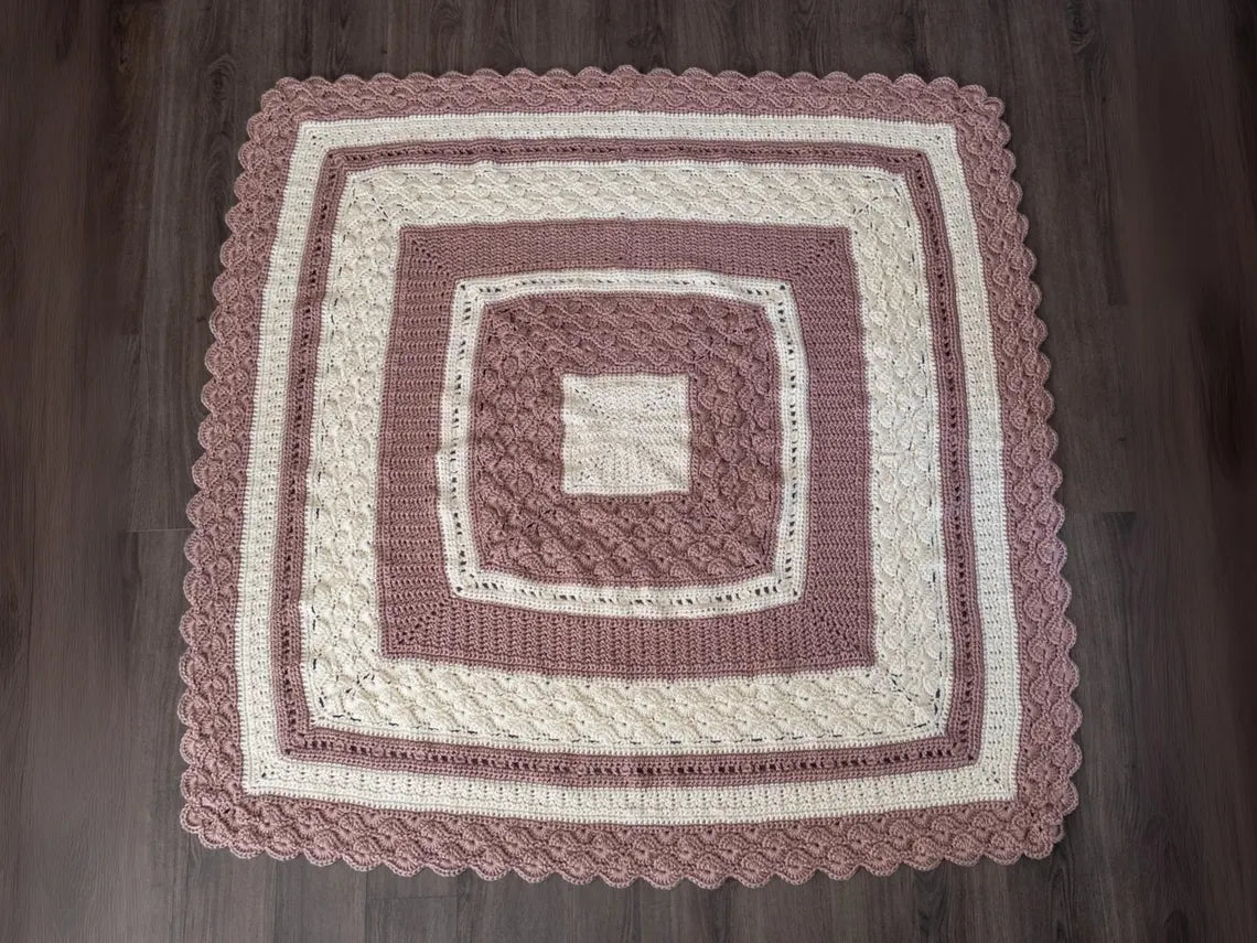Shell and Lace Crochet Throw Pattern