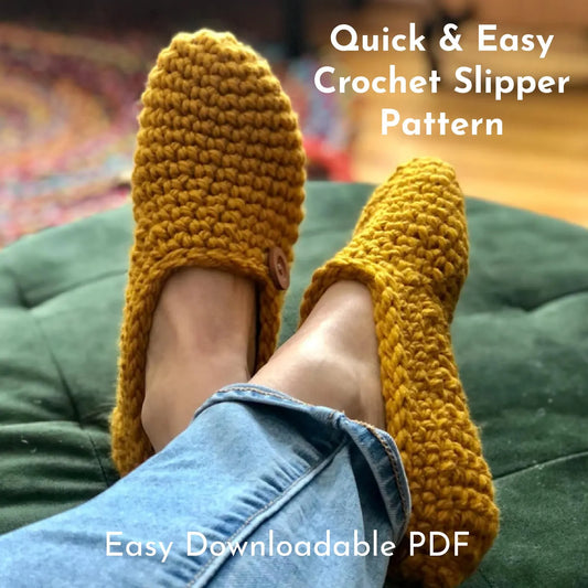 Retro Crochet Slipper Pattern
