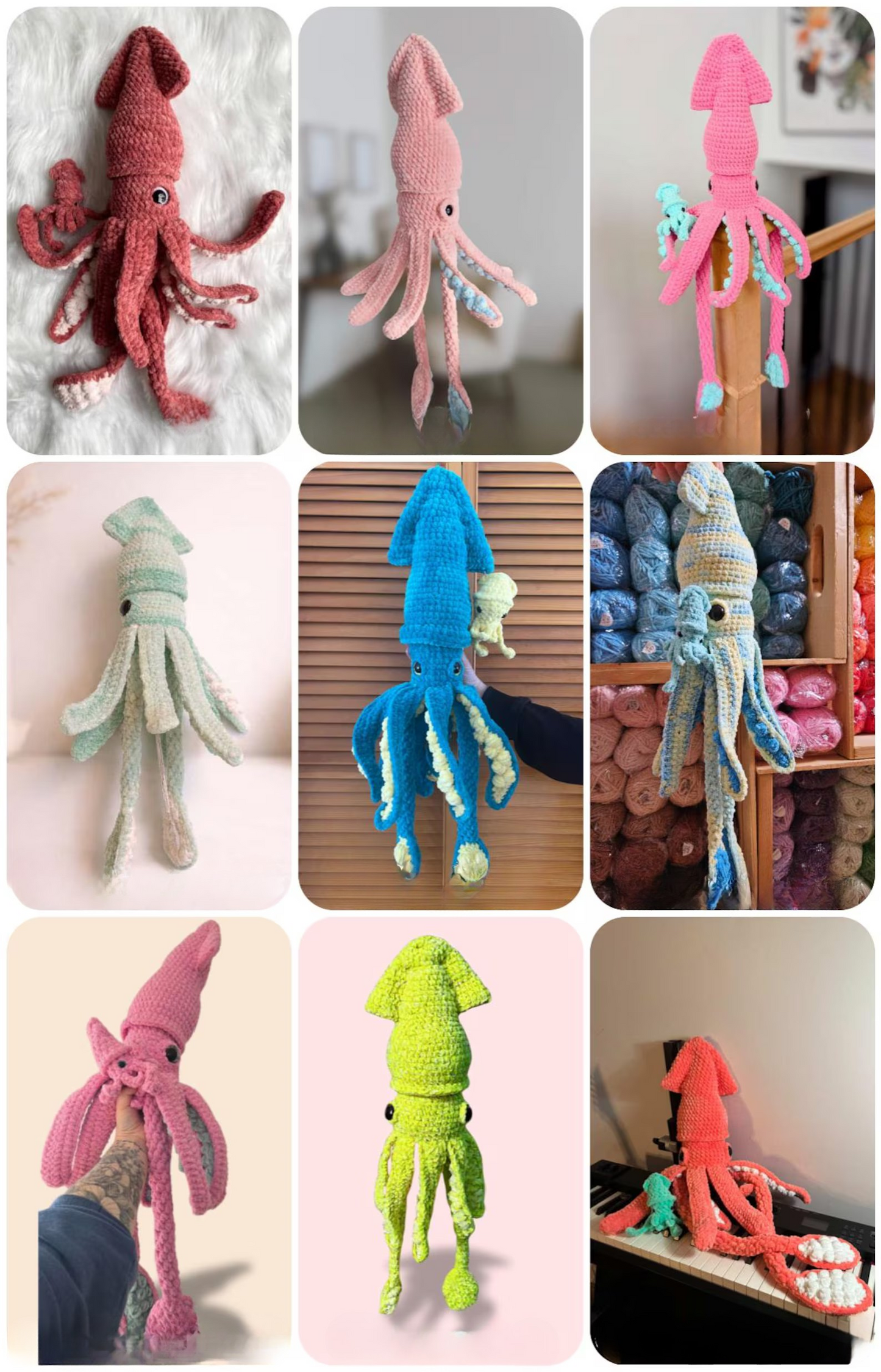 The Low-Sew Squid Crochet Pattern