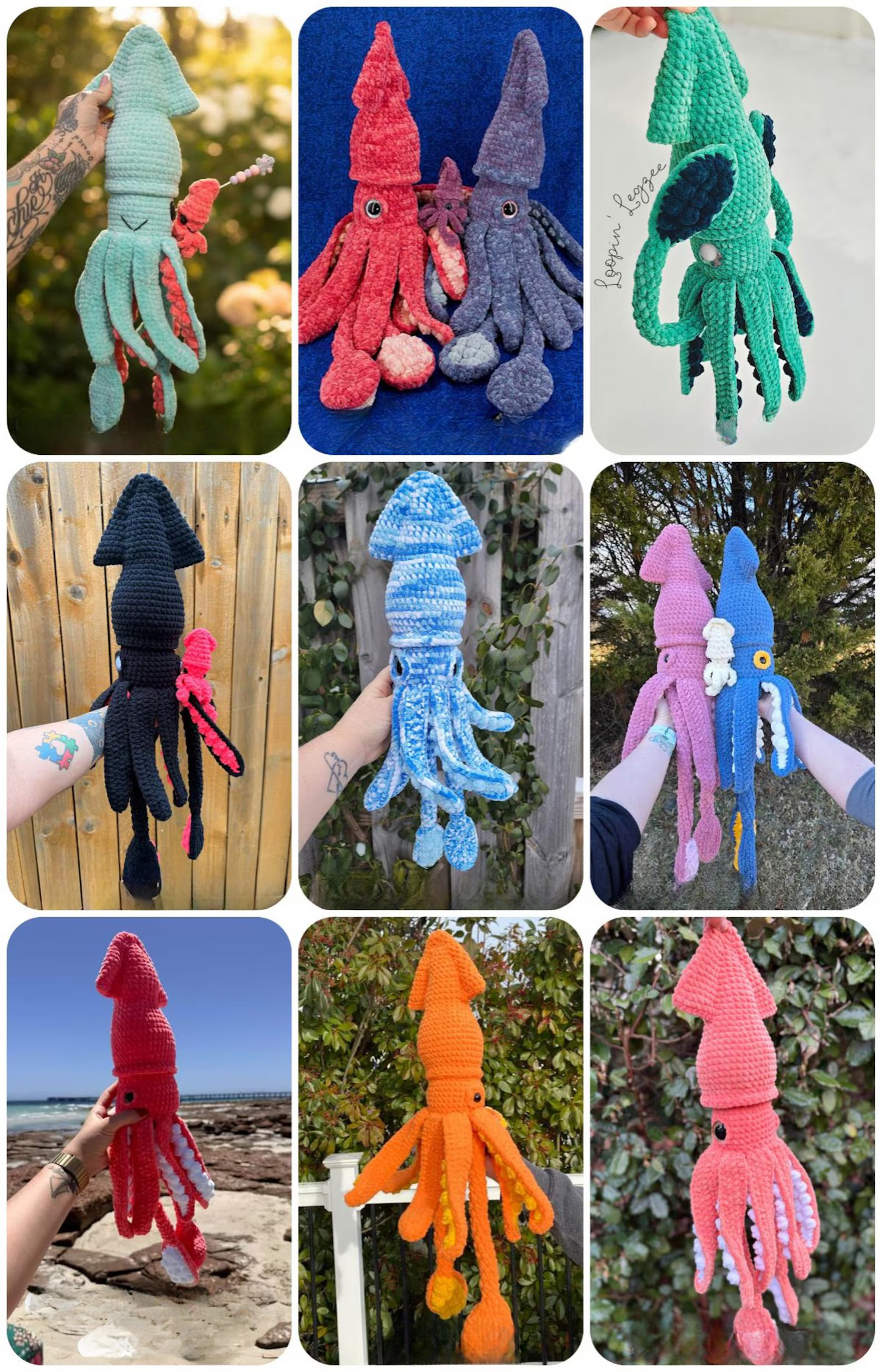 The Low-Sew Squid Crochet Pattern