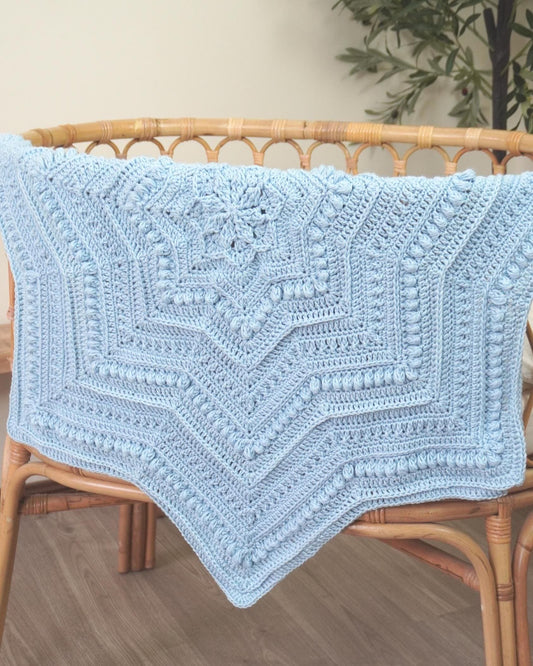 Textured Baby Star Throw Crochet Pattern