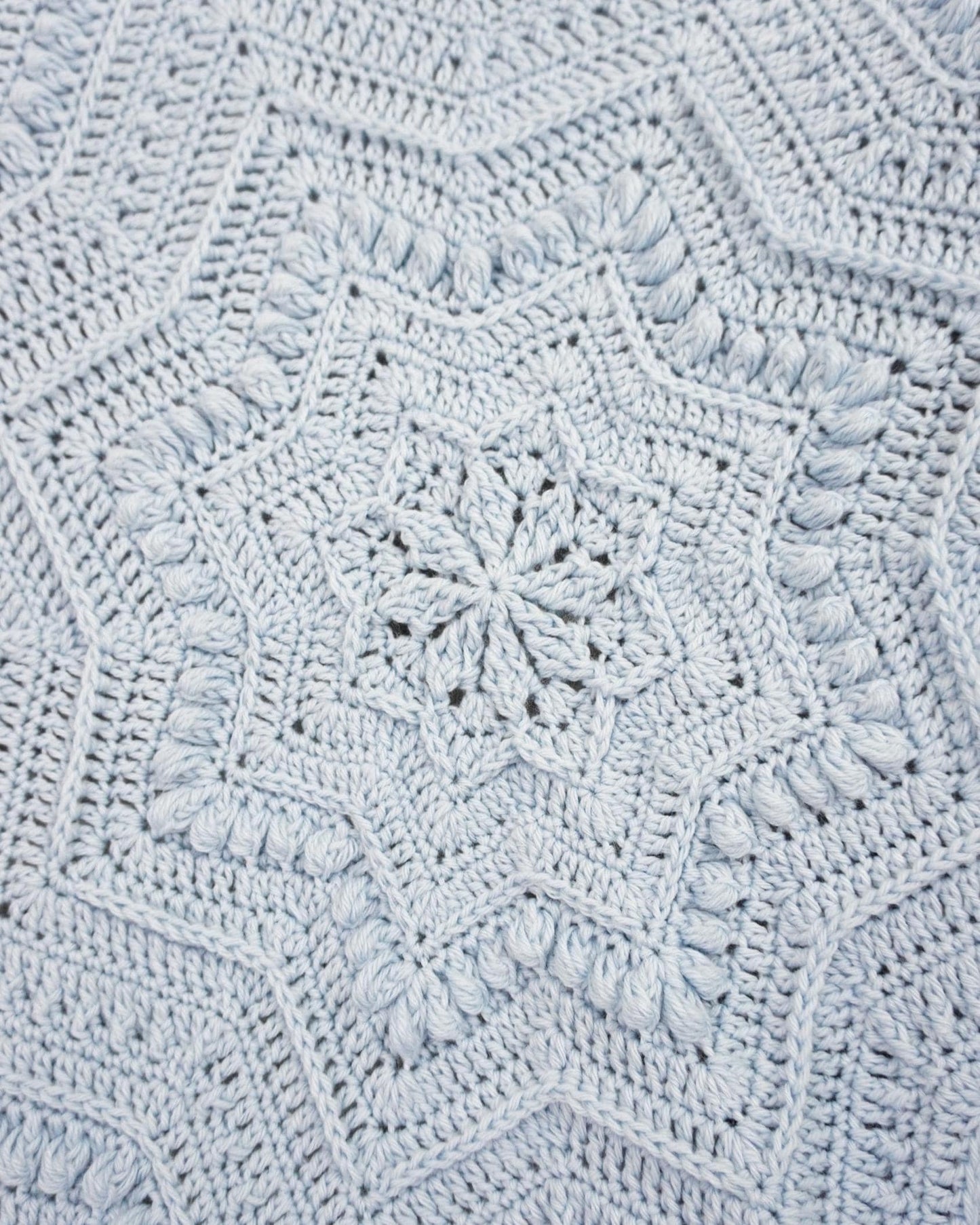Textured Baby Star Throw Crochet Pattern