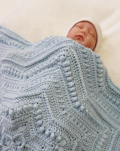 Textured Baby Star Throw Crochet Pattern