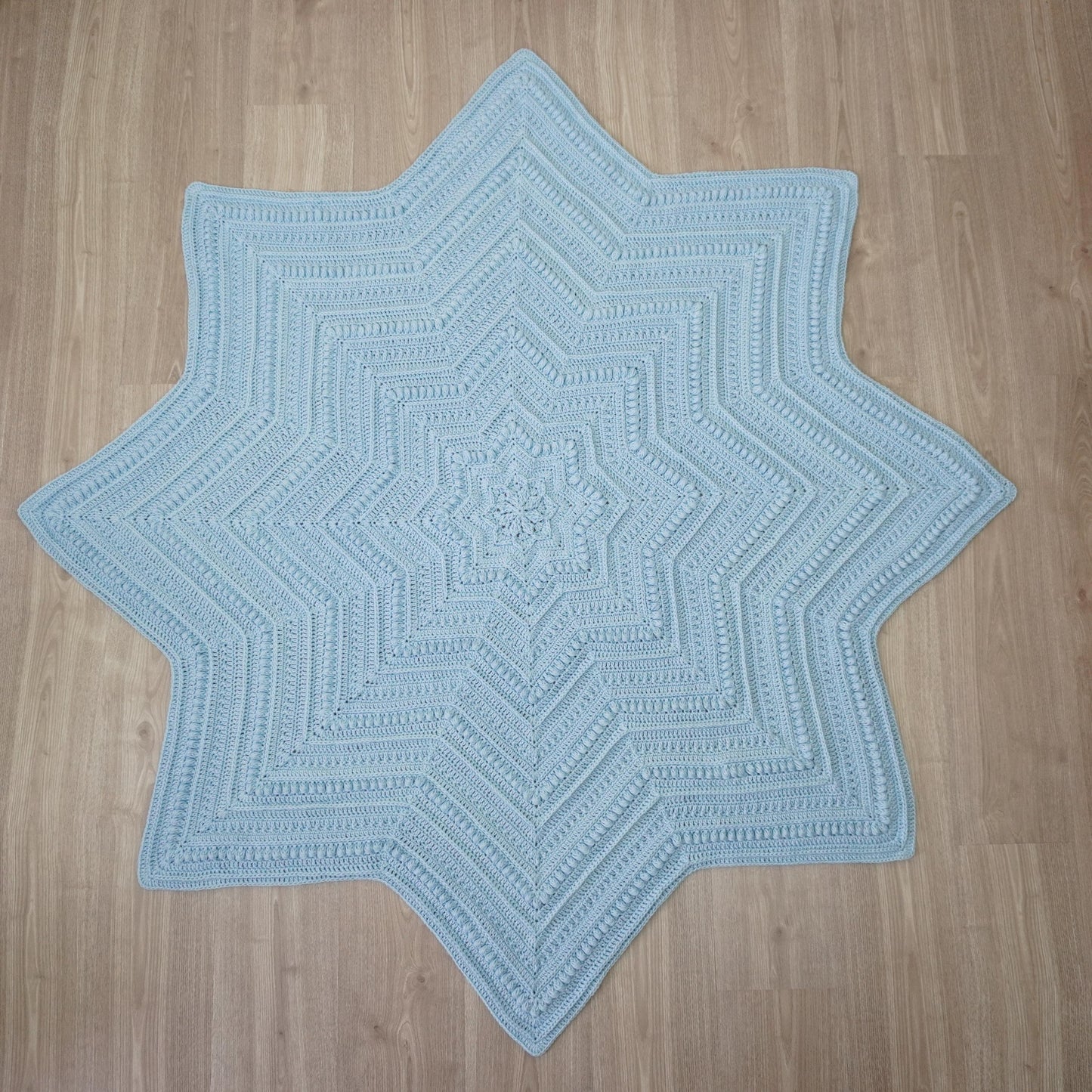 Textured Baby Star Throw Crochet Pattern