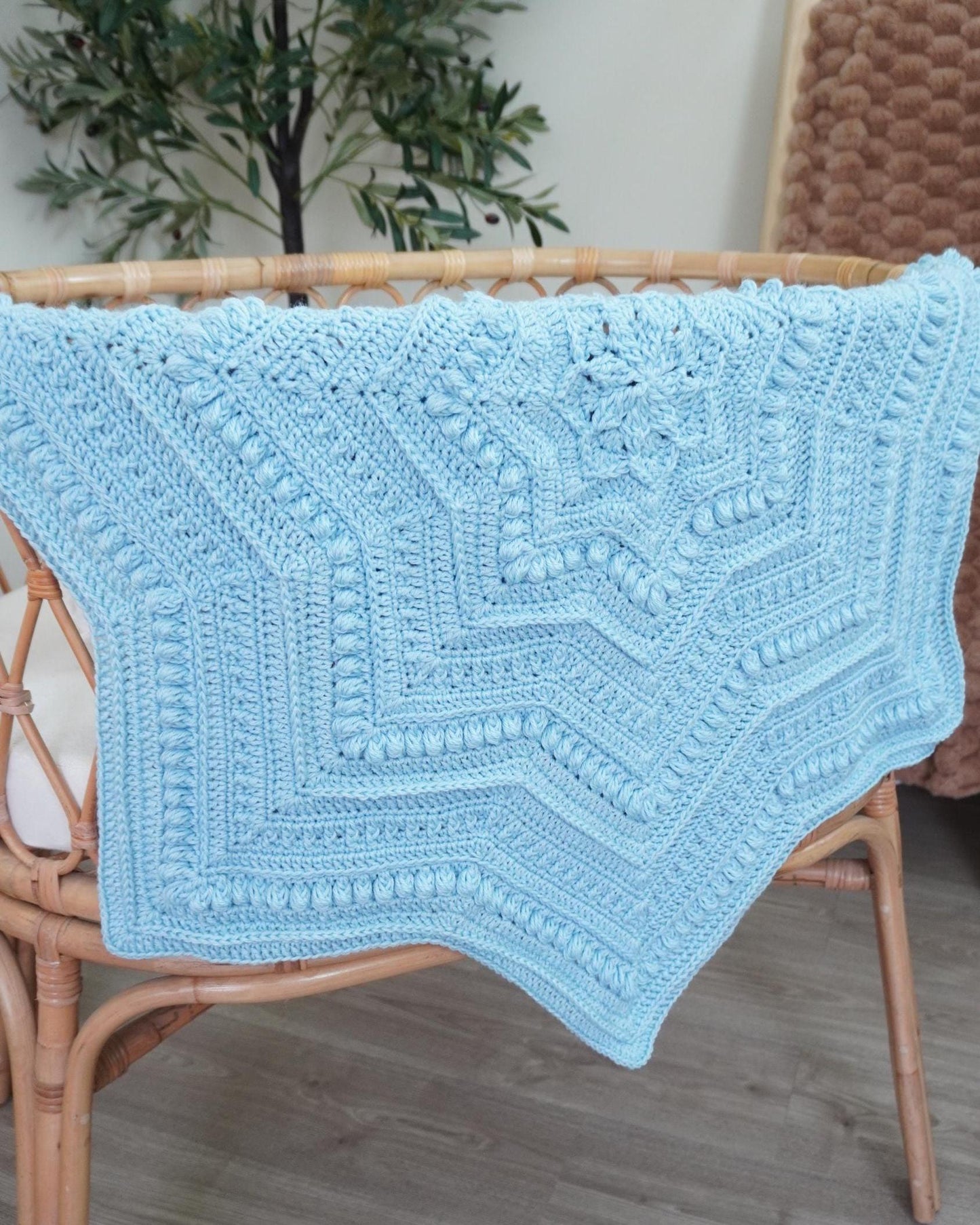 Textured Baby Star Throw Crochet Pattern