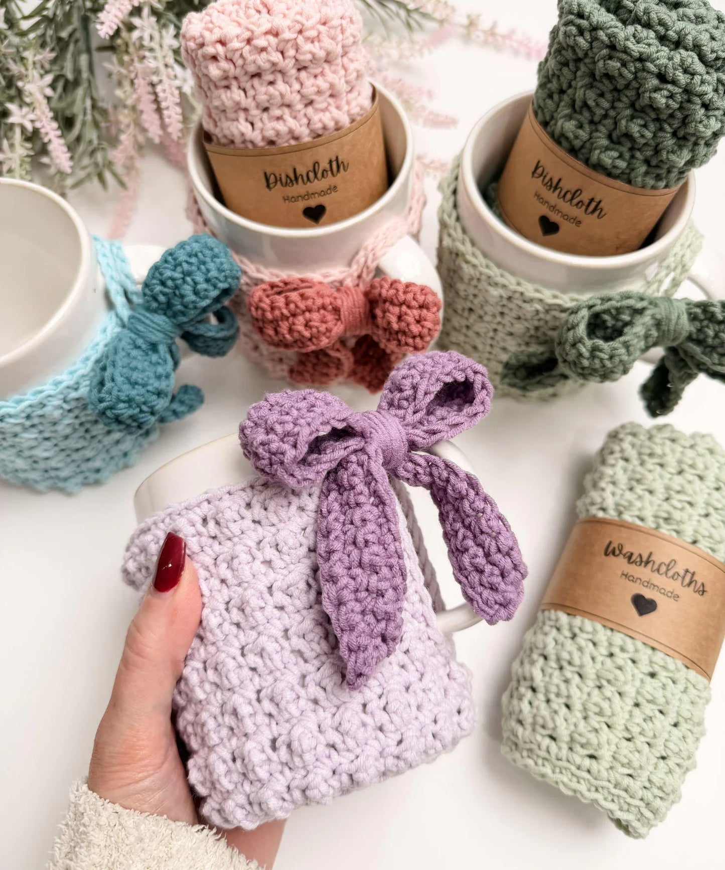Winterberry Mug Cozy Crochet Pattern