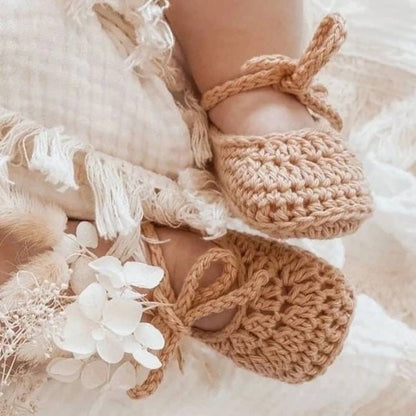 Ballerina Style Baby Booties Crochet Pattern