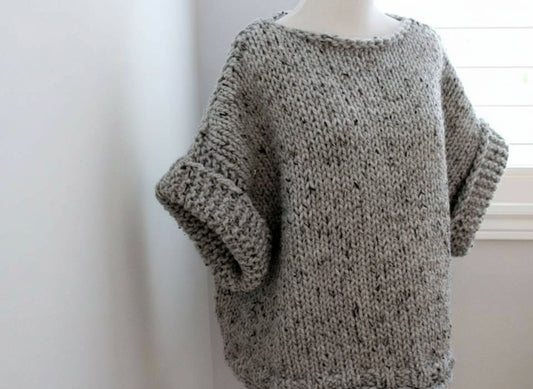 Beginner Boxy Sweater Knitting Pattern