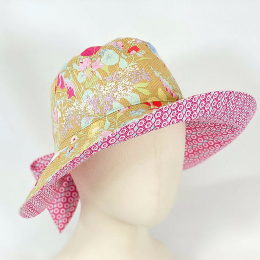 Reversible Back Bow Sunhat Sewing Pattern