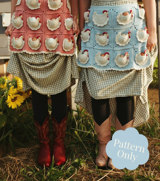 Mother Hen Egg Apron Crochet Pattern