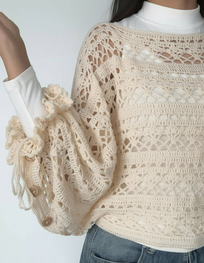 Multi-Way Mesh Poncho Crochet Pattern