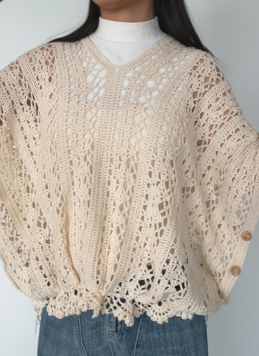 Multi-Way Mesh Poncho Crochet Pattern