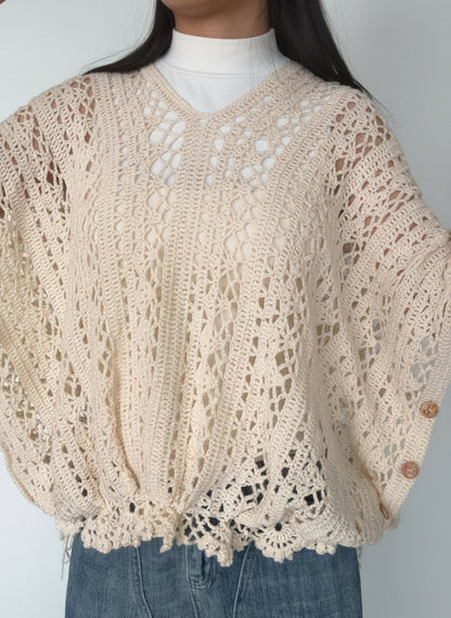 Multi-Way Mesh Poncho Crochet Pattern