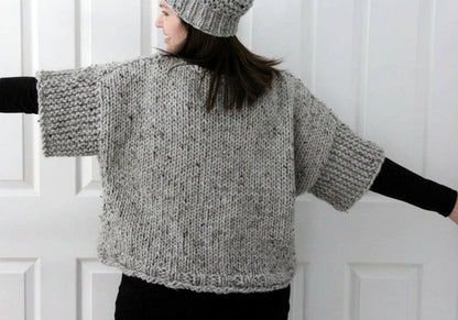Beginner Boxy Sweater Knitting Pattern