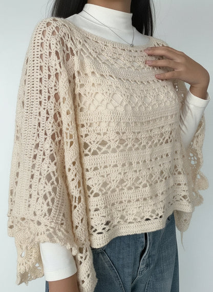 Multi-Way Mesh Poncho Crochet Pattern