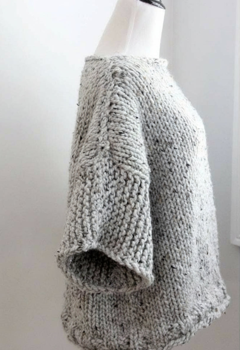 Beginner Boxy Sweater Knitting Pattern