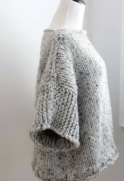 Beginner Boxy Sweater Knitting Pattern