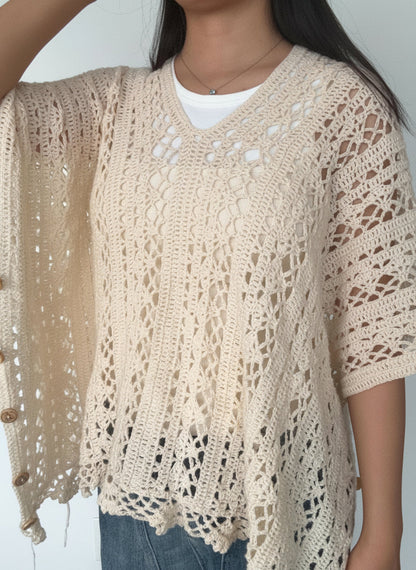 Multi-Way Mesh Poncho Crochet Pattern