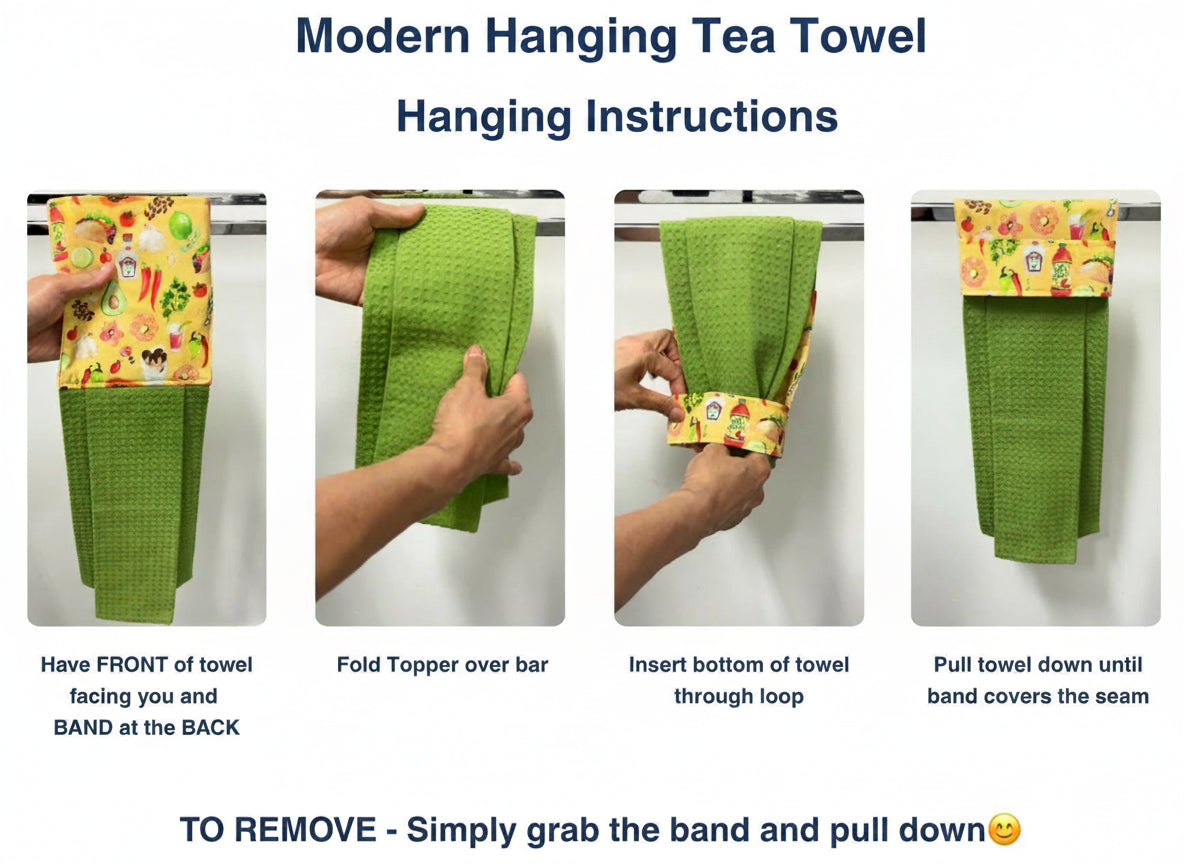 Modern Hanging Tea Towel Sewing Pattern
