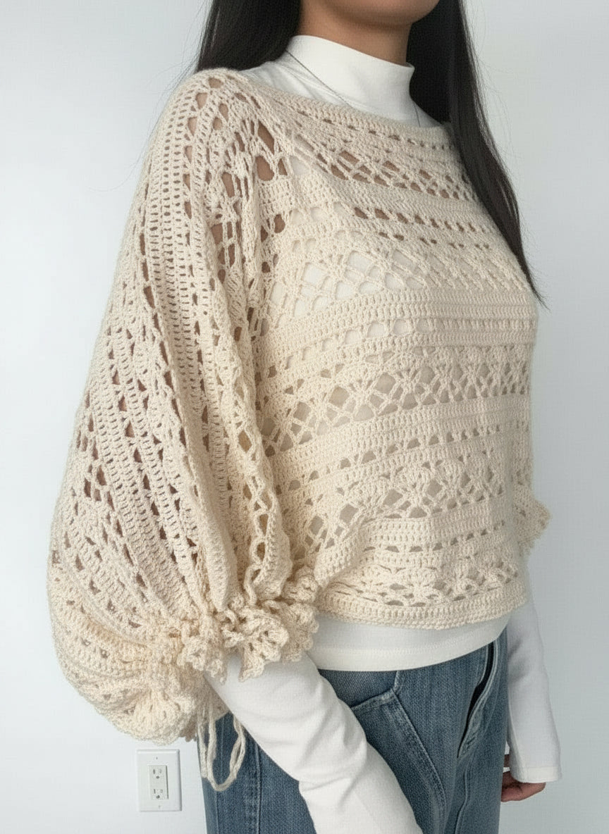 Multi-Way Mesh Poncho Crochet Pattern